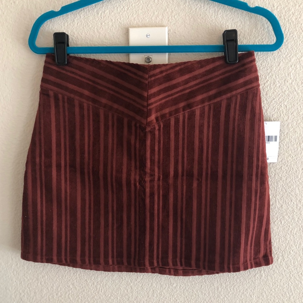 NWT rust corduroy mini skirt
